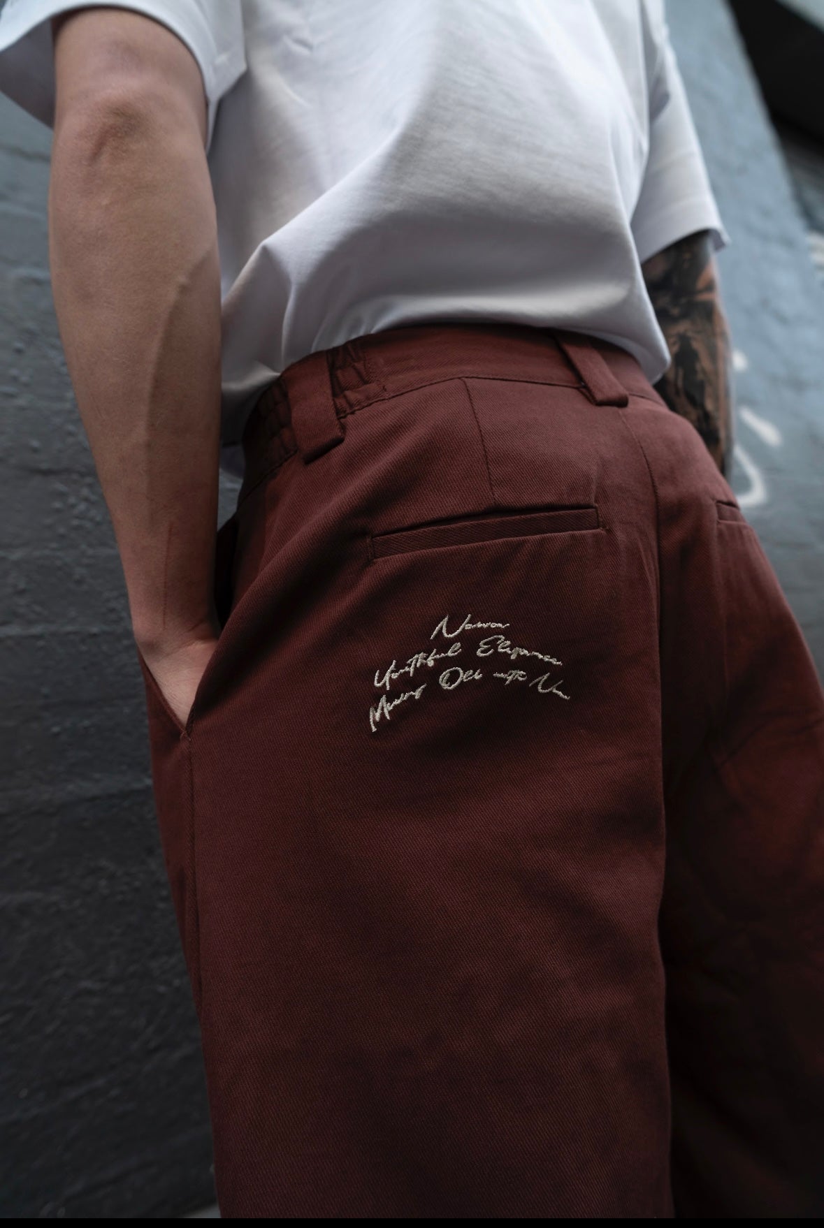 1924 High & Wide Leg Trouser - grenache