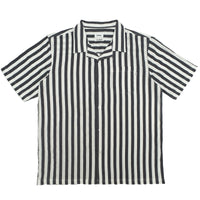 Navy / White Detention  Stripe Camp Collar S/S Shirt