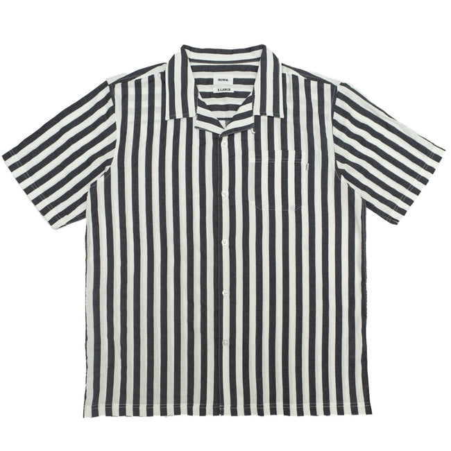Navy / White Detention  Stripe Camp Collar S/S Shirt