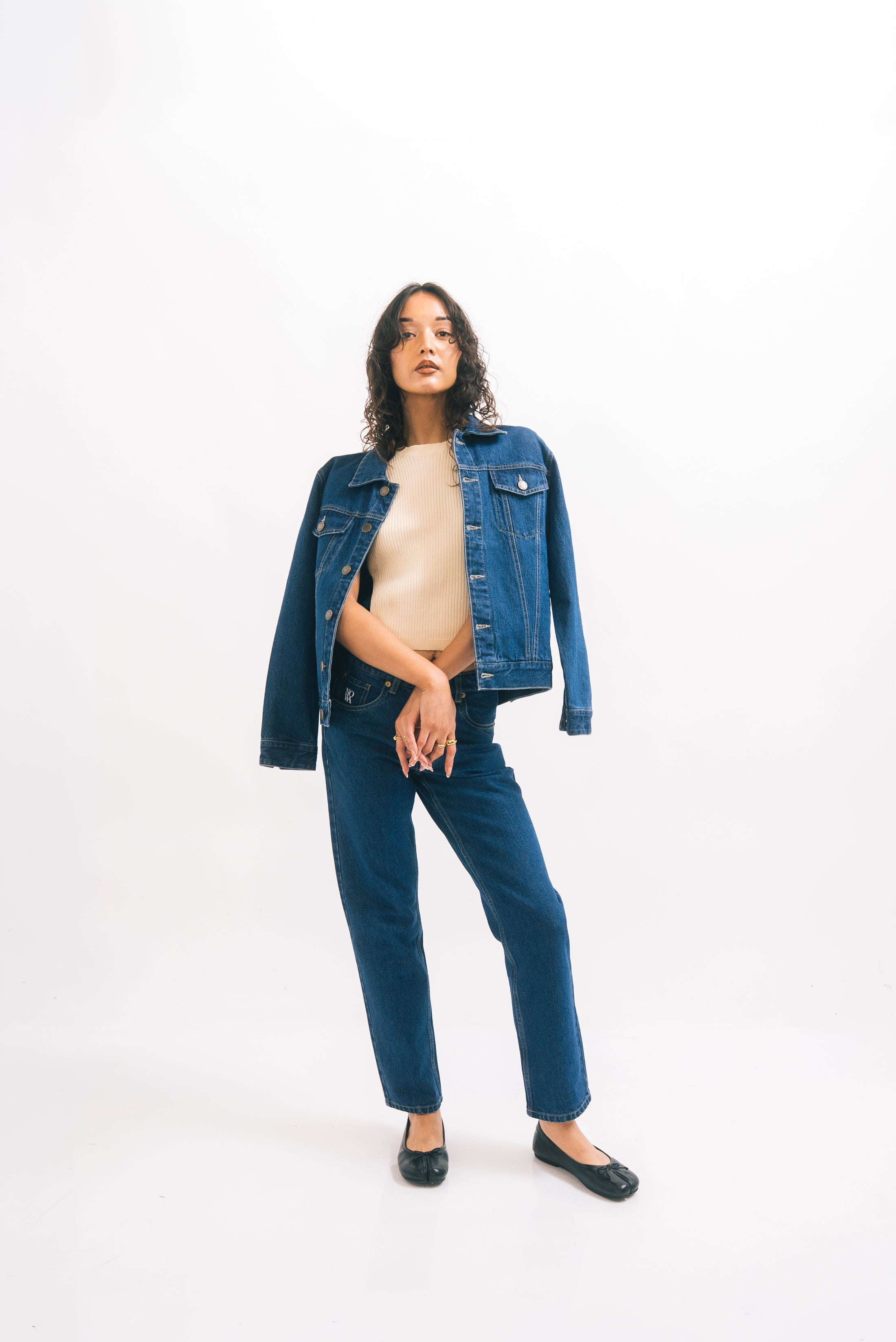 1991 Mid Rise Straight Leg Jeans in Mid Blue