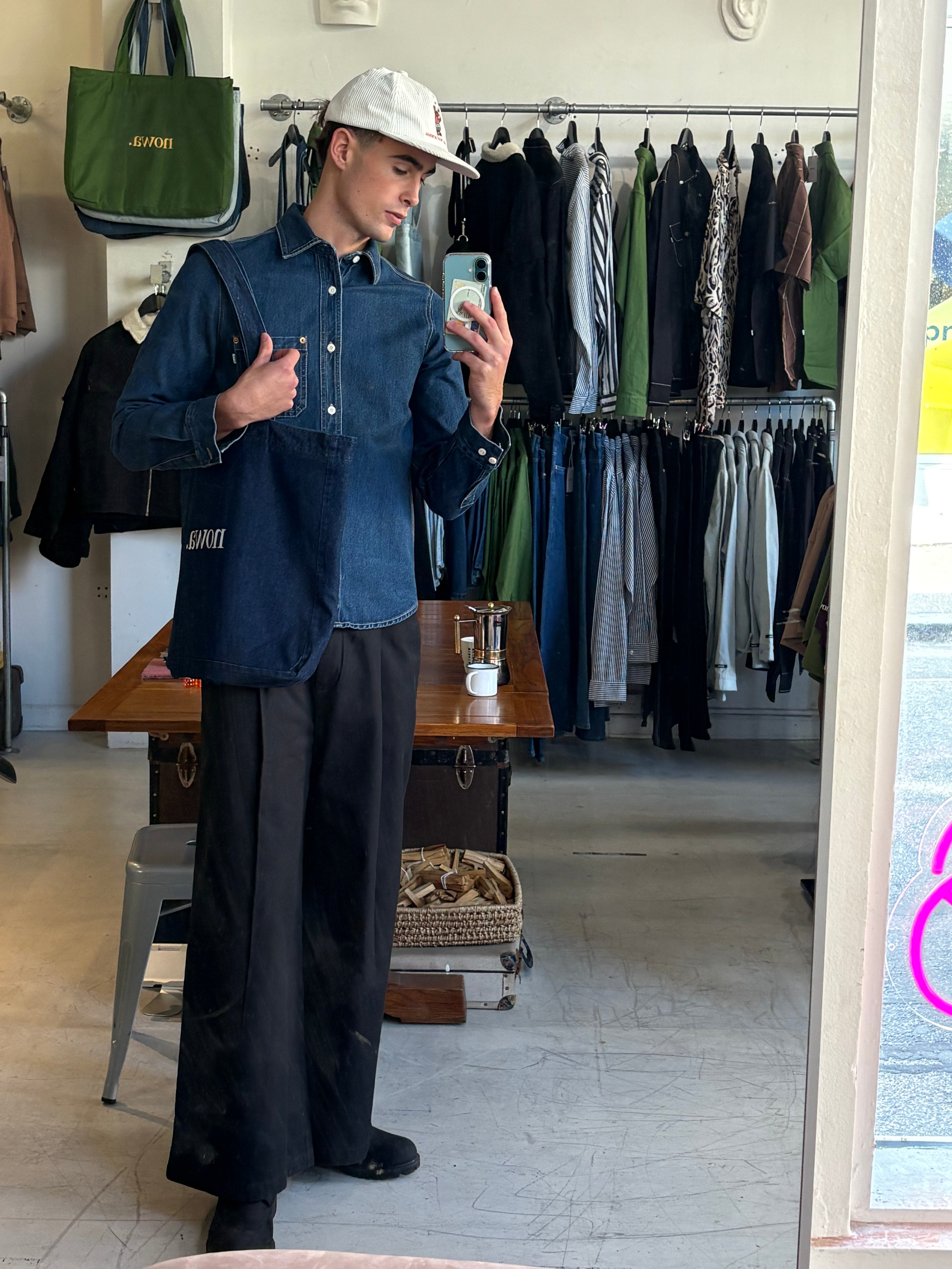 1924 High & Wide Leg Trouser - Char Black