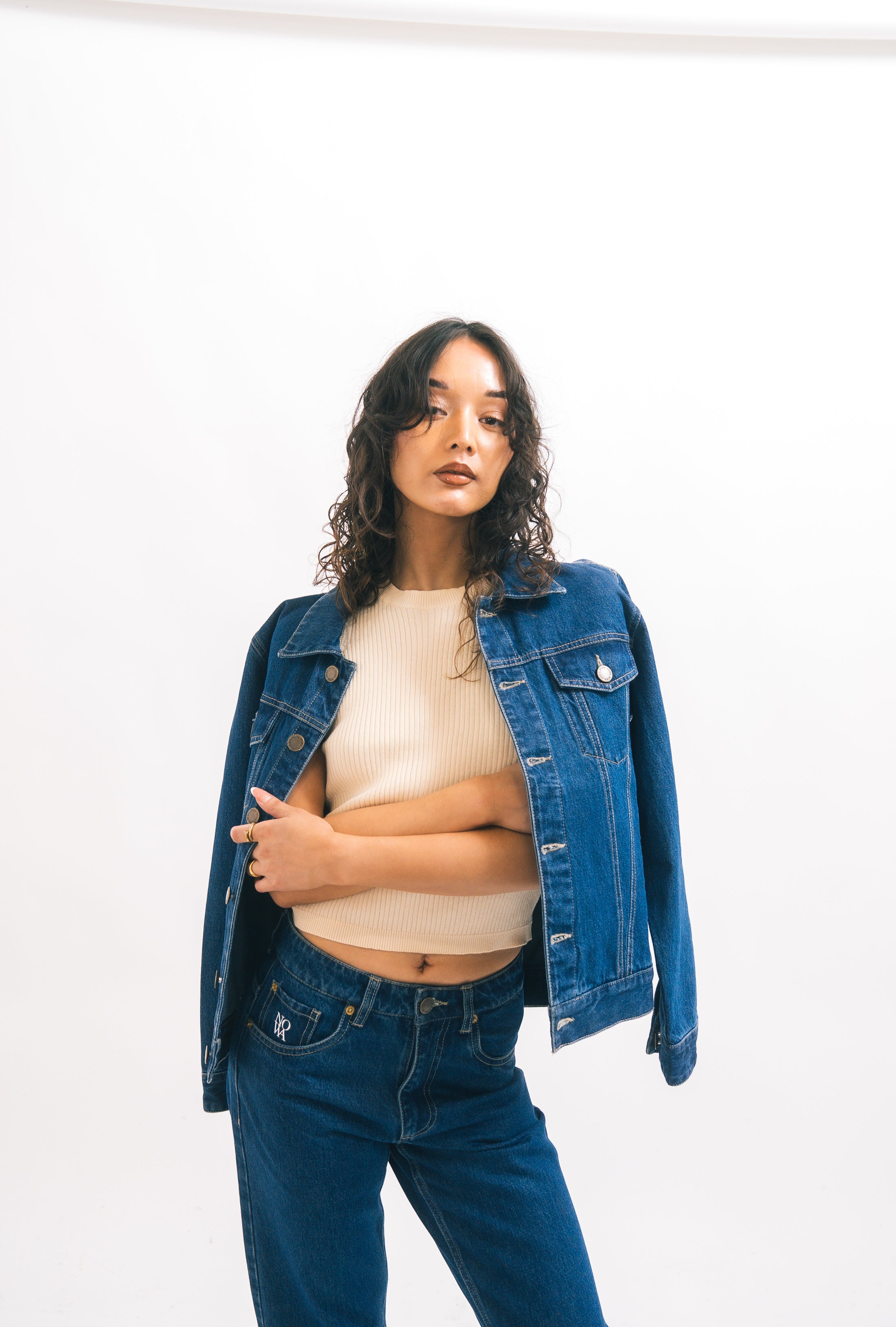 1991 Mid Rise Straight Leg Jeans in Mid Blue