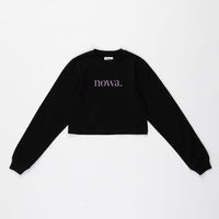 90’s cropped Tee - Black Long Sleeve
