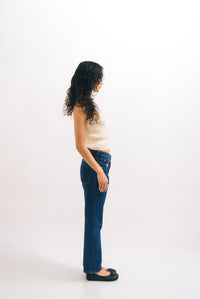 1991 Mid Rise Straight Leg Jeans in Mid Blue