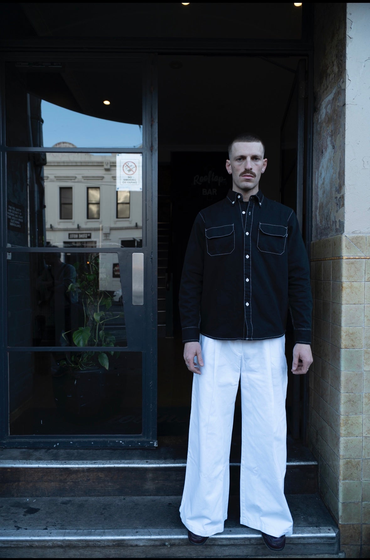 1924 Territory High & Wide Leg Trouser - Bright White