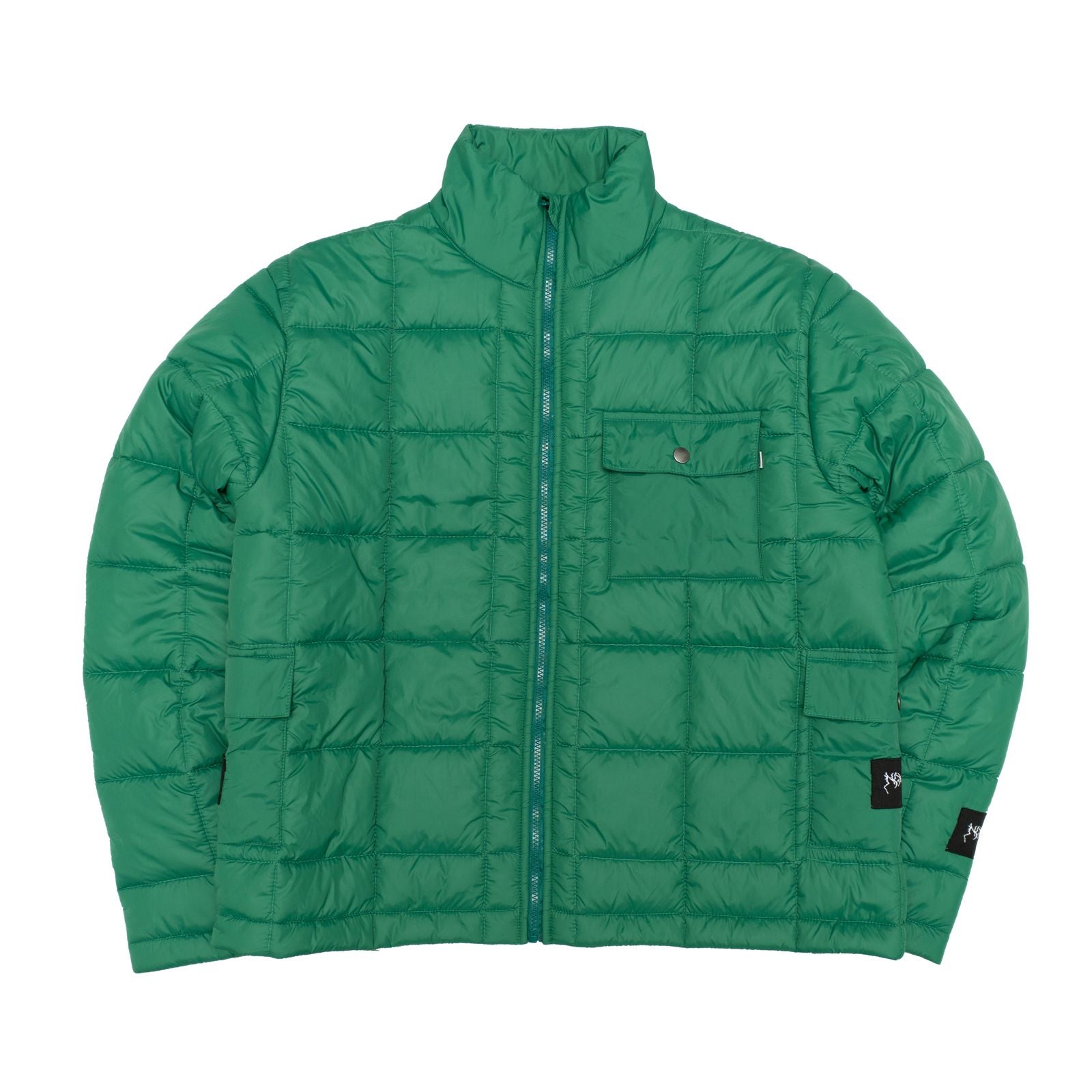 Quilted Puffer Jacket in Green
