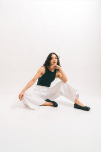 1924 Territory High & Wide Leg Trouser - Bright White