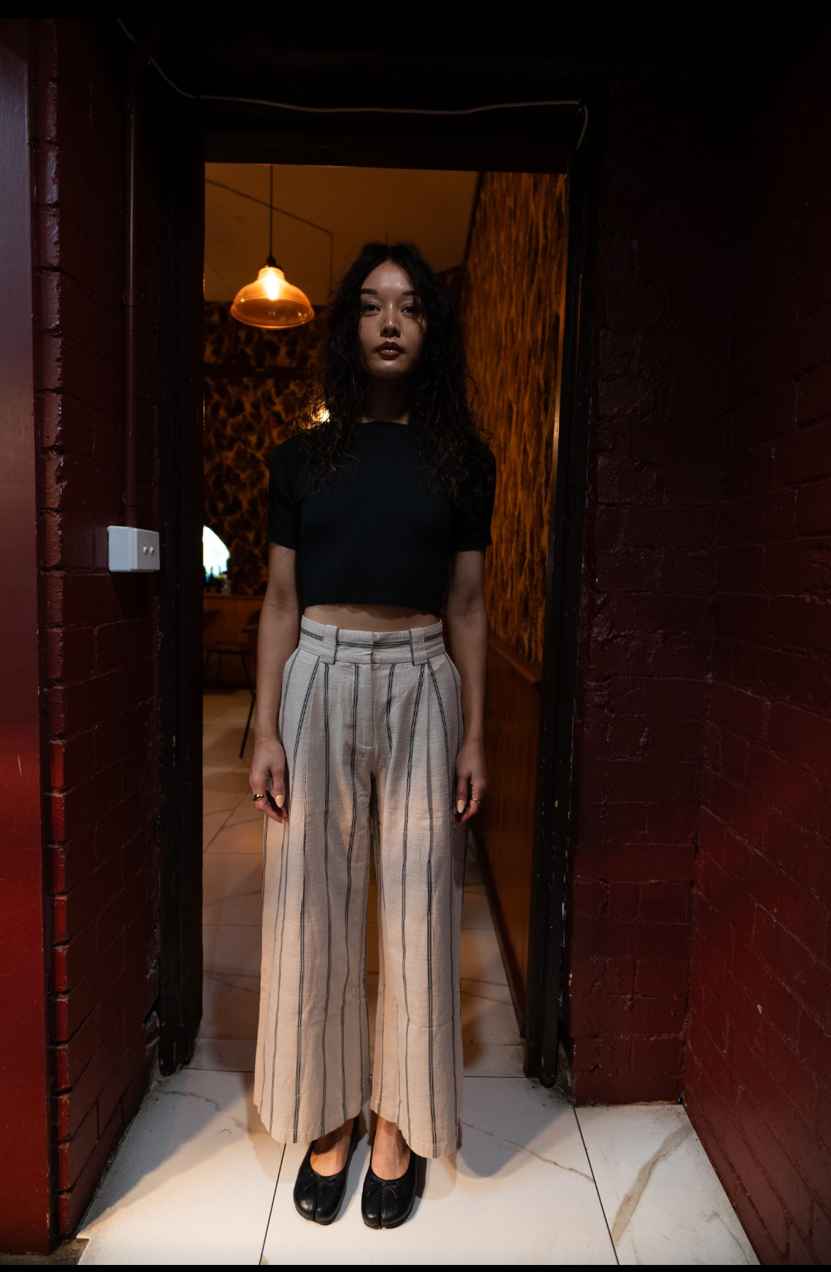 1924 High & Wide Leg Trouser in Natural Linen