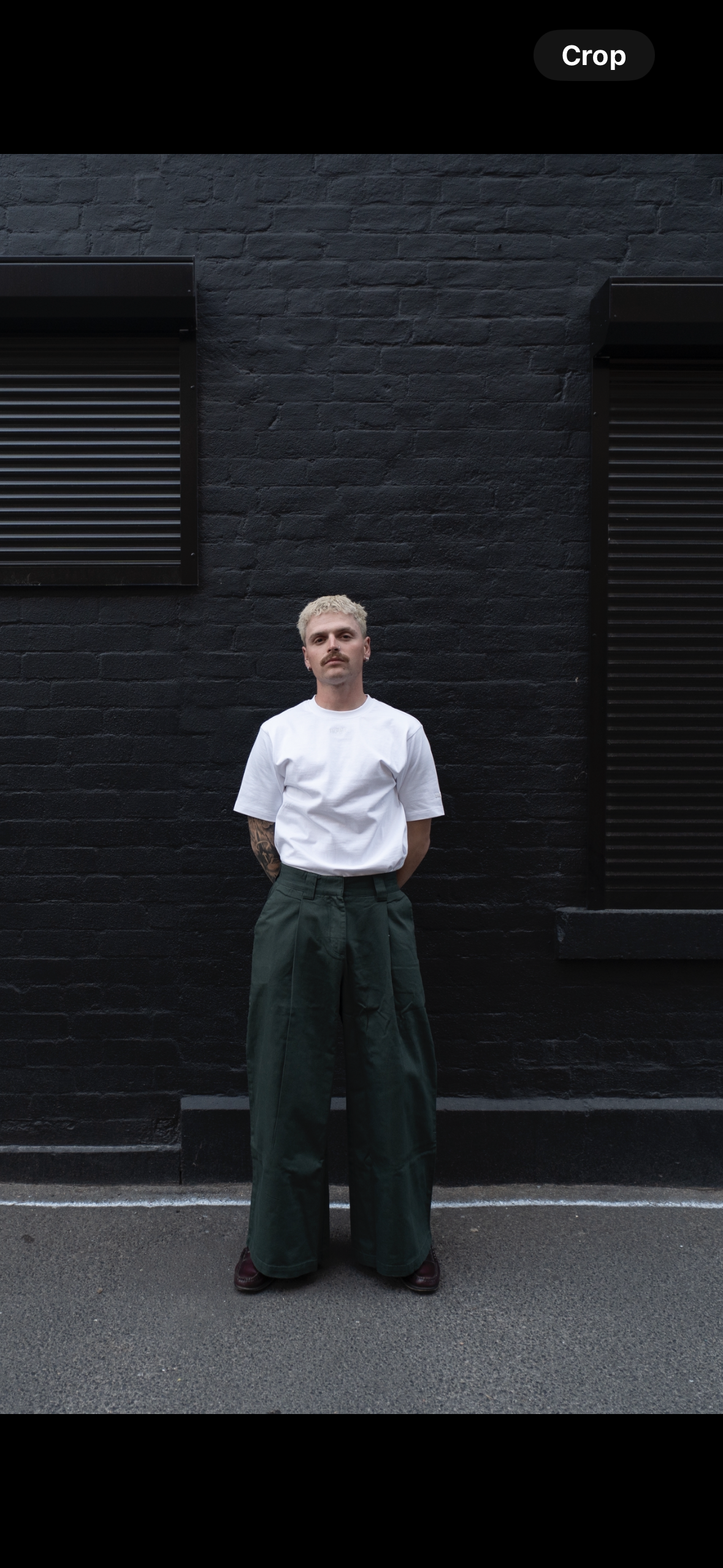 1924 High & Wide Leg Trouser - Brush Green