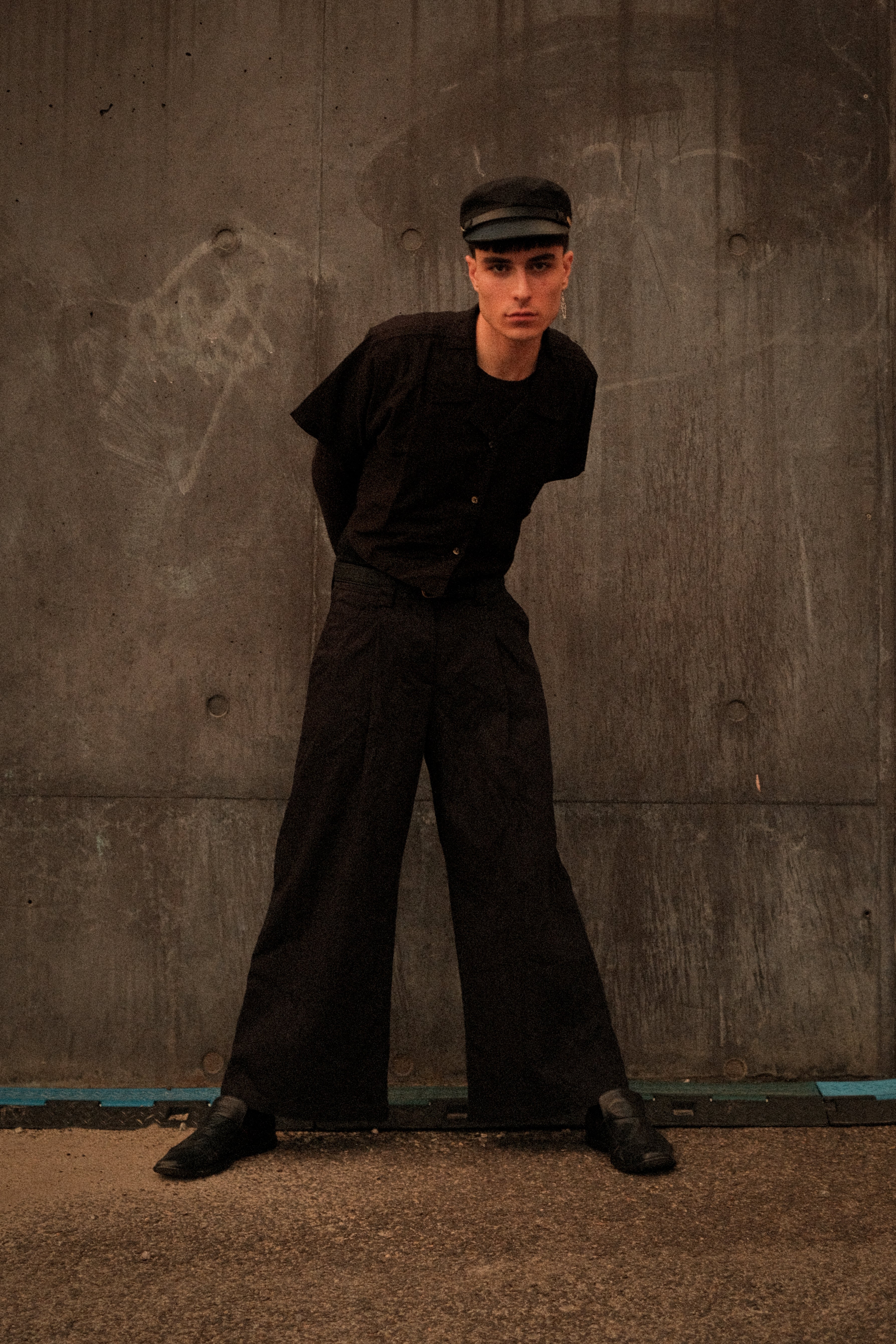 1924 High & Wide Leg Trouser - Char Black