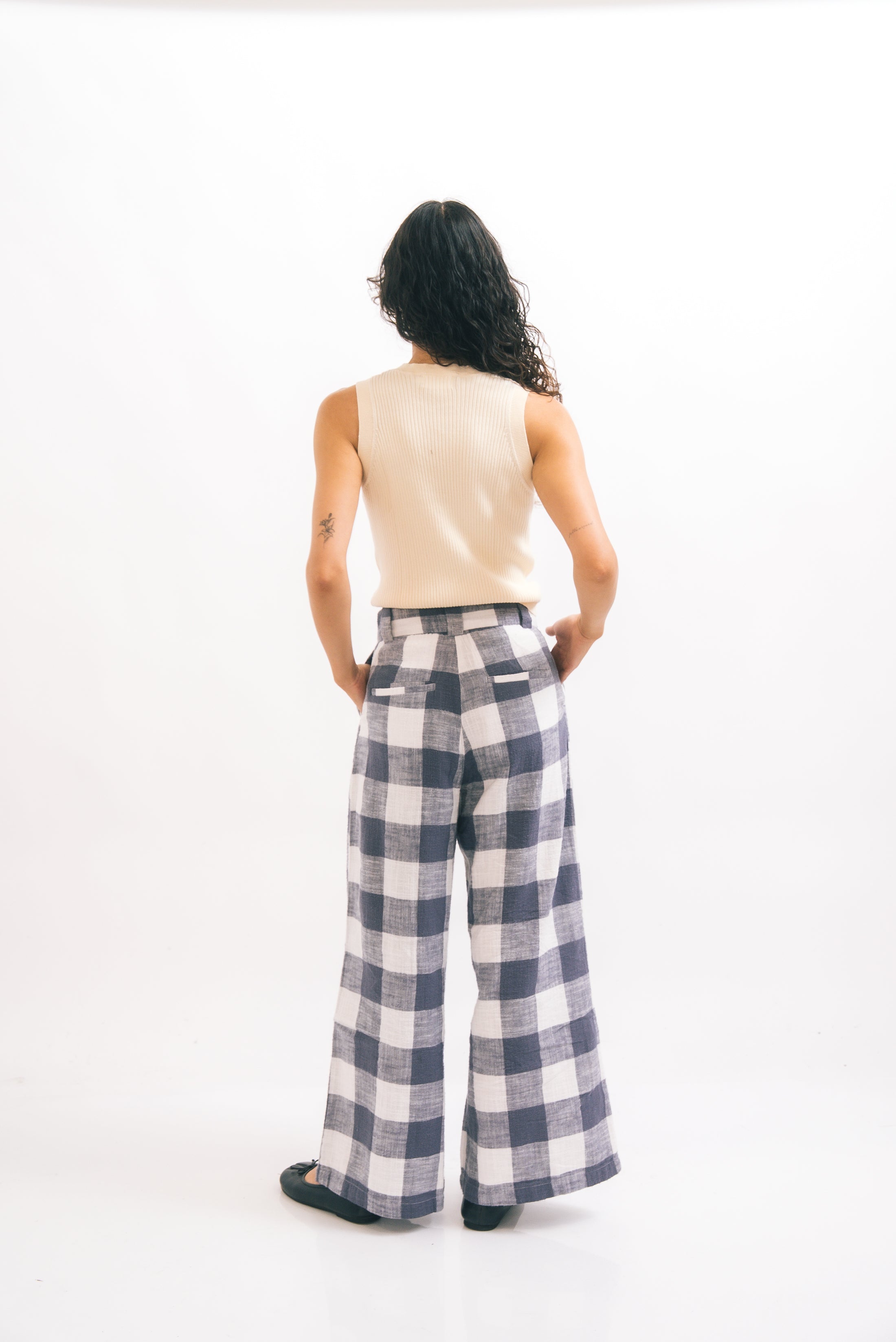 1950s Wide Trouser in Checker