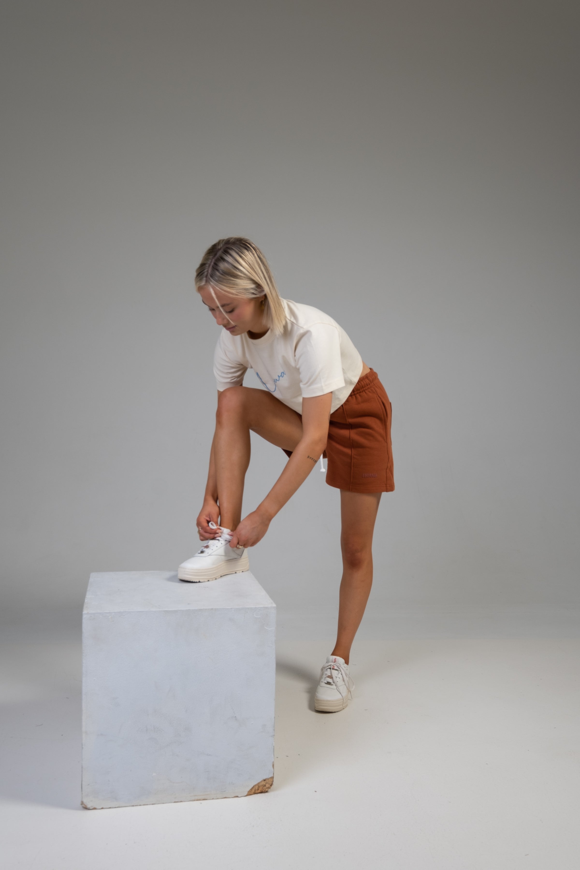 Unisex Sweat Shorts in Coconut Brown