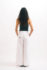 1924 Territory High & Wide Leg Trouser - Bright White