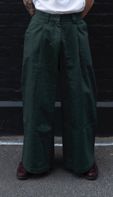 1924 Wide Trouser in Brush Green