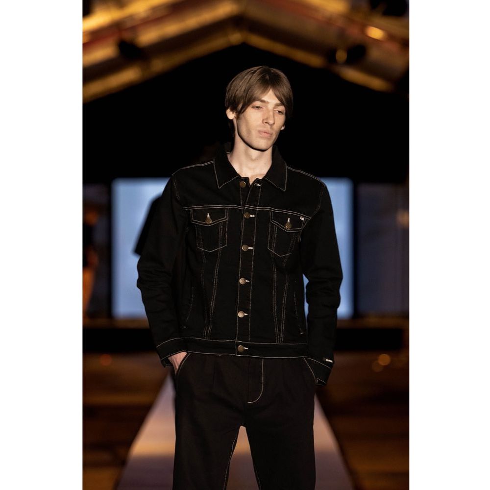 Trucker Jacket -1991 Black / Contrast stitch