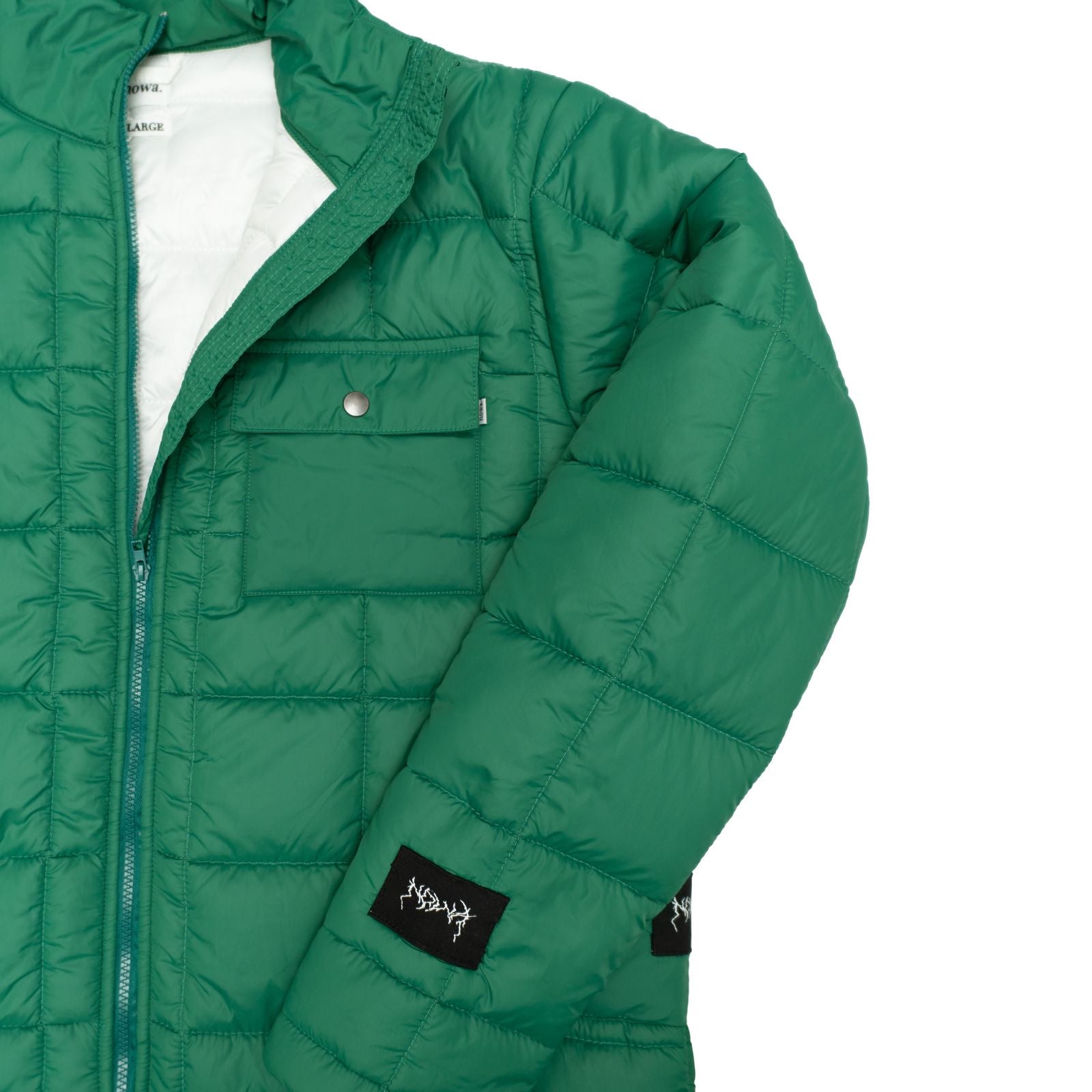 Quilted Puffer Jacket in Green