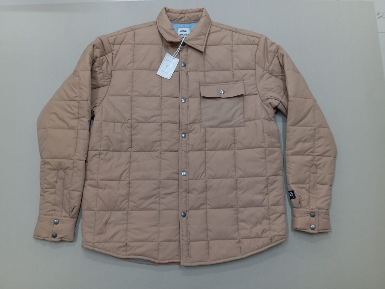 Quilted Puffer in Port Mud - BUTTON
