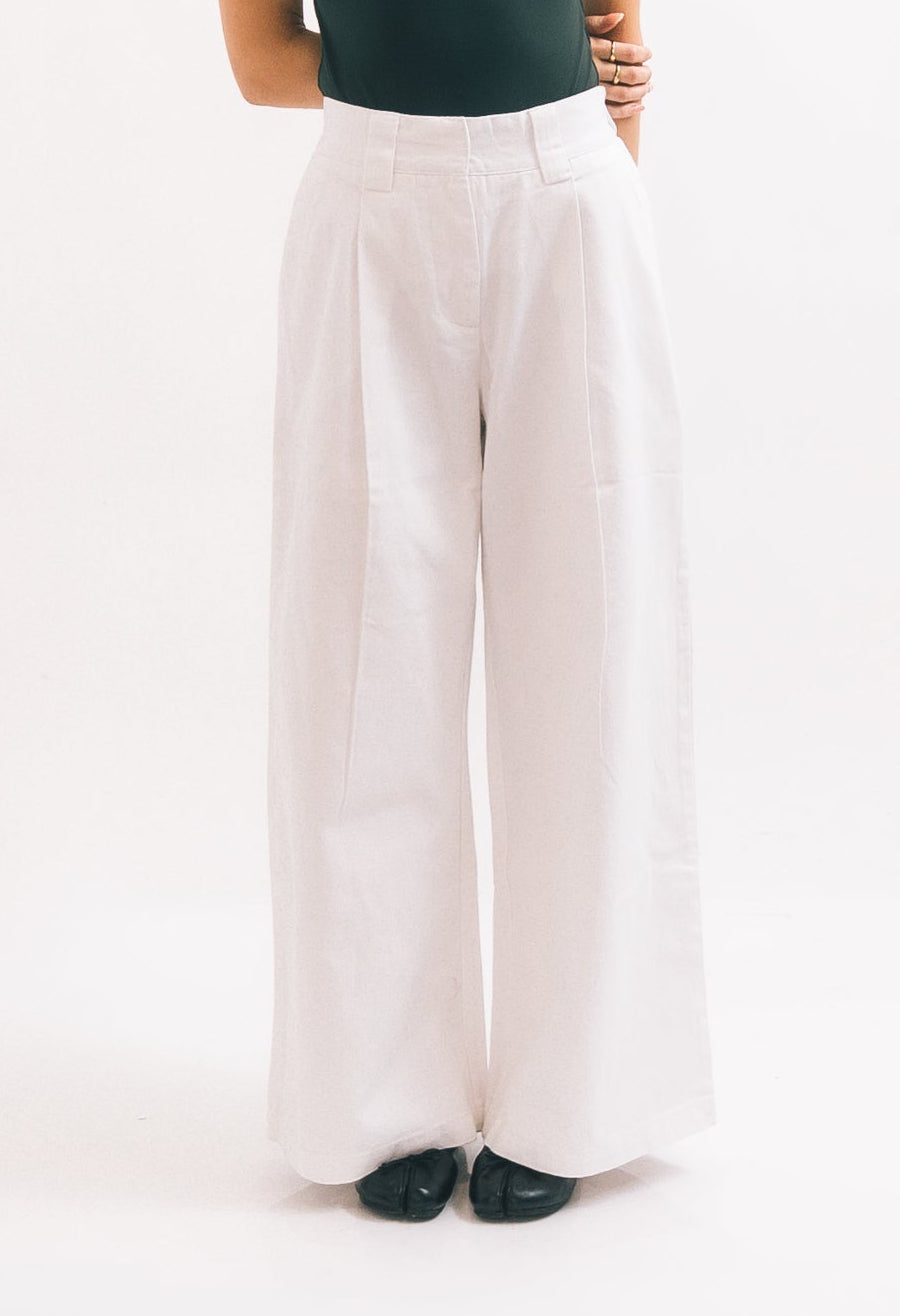 1924 Wide Trouser in White