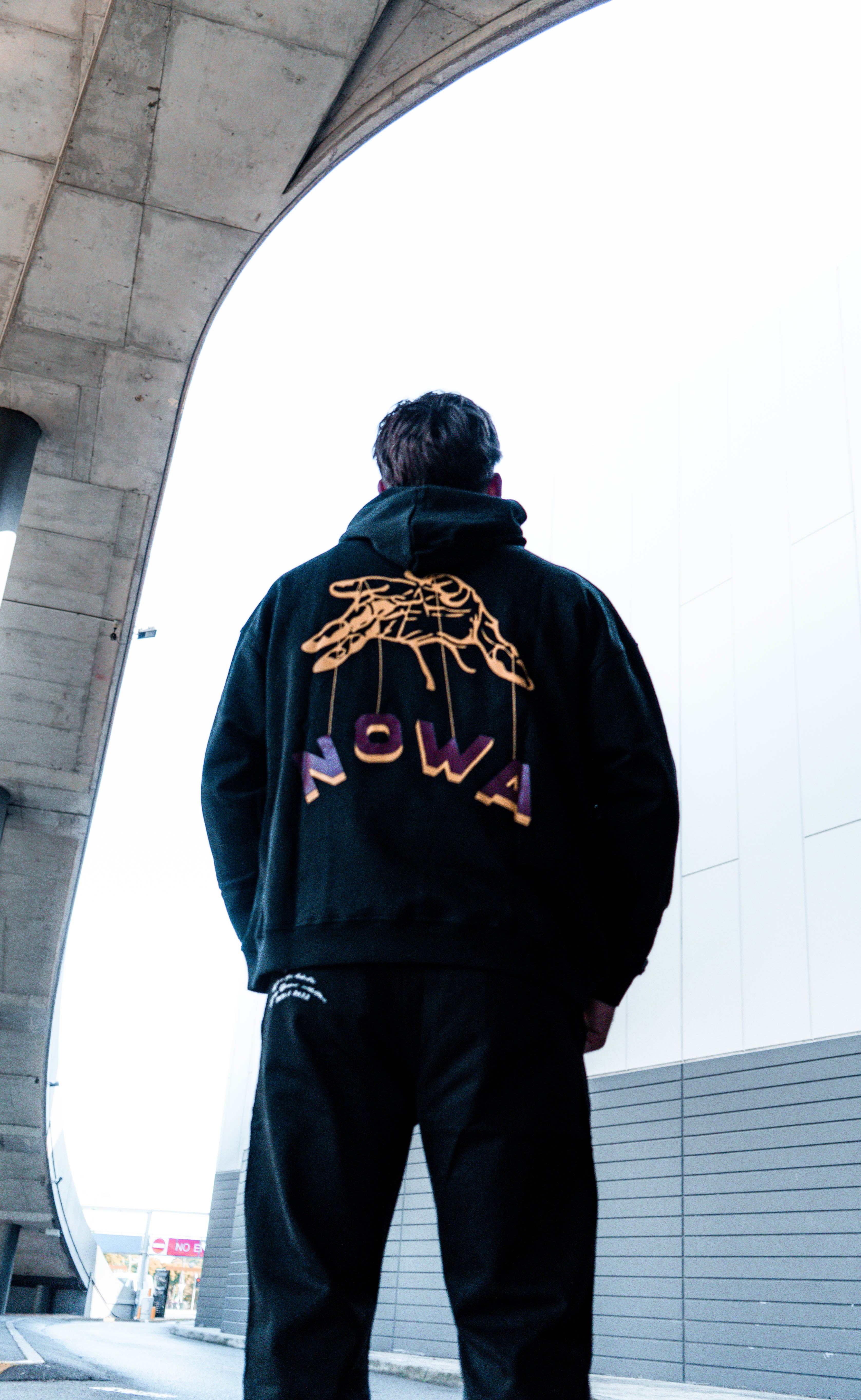 Puppet Hoodie - Meteor Black, Heavy Weight 100% Cotton Fleece - 400GSM