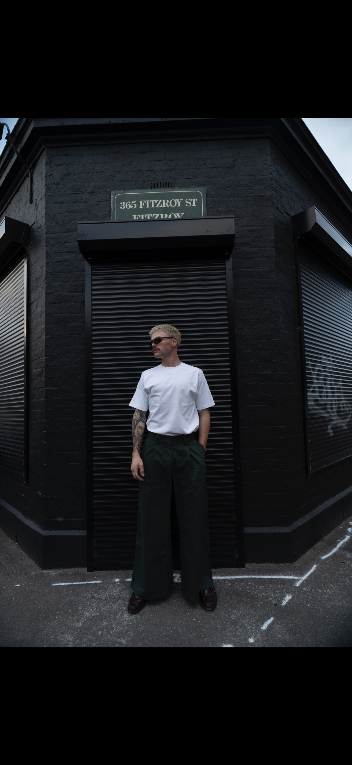 1924 High & Wide Leg Trouser - Brush Green