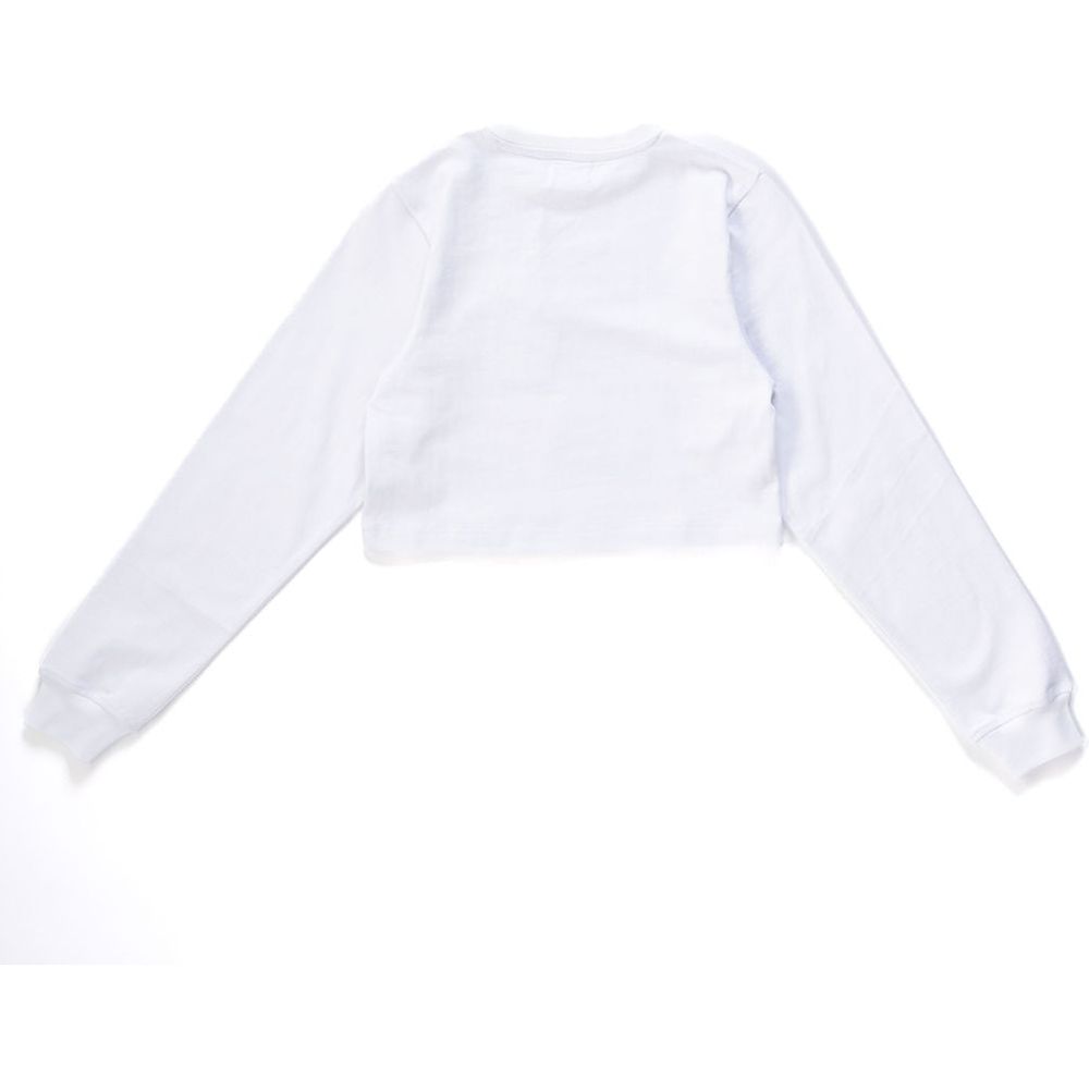 90’s cropped Tee - white Long Sleeve