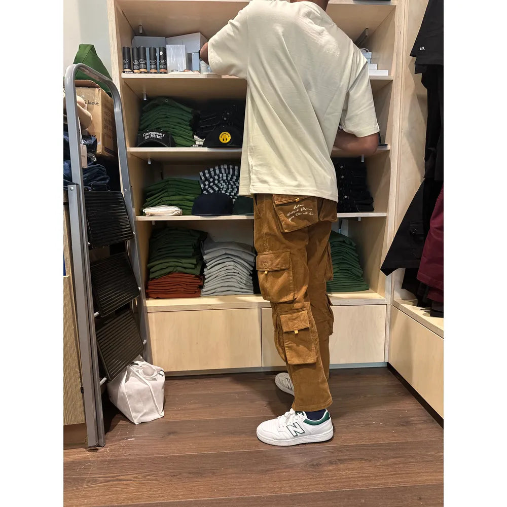 Utility Cargo Trouser - Sap Brown Corduroy