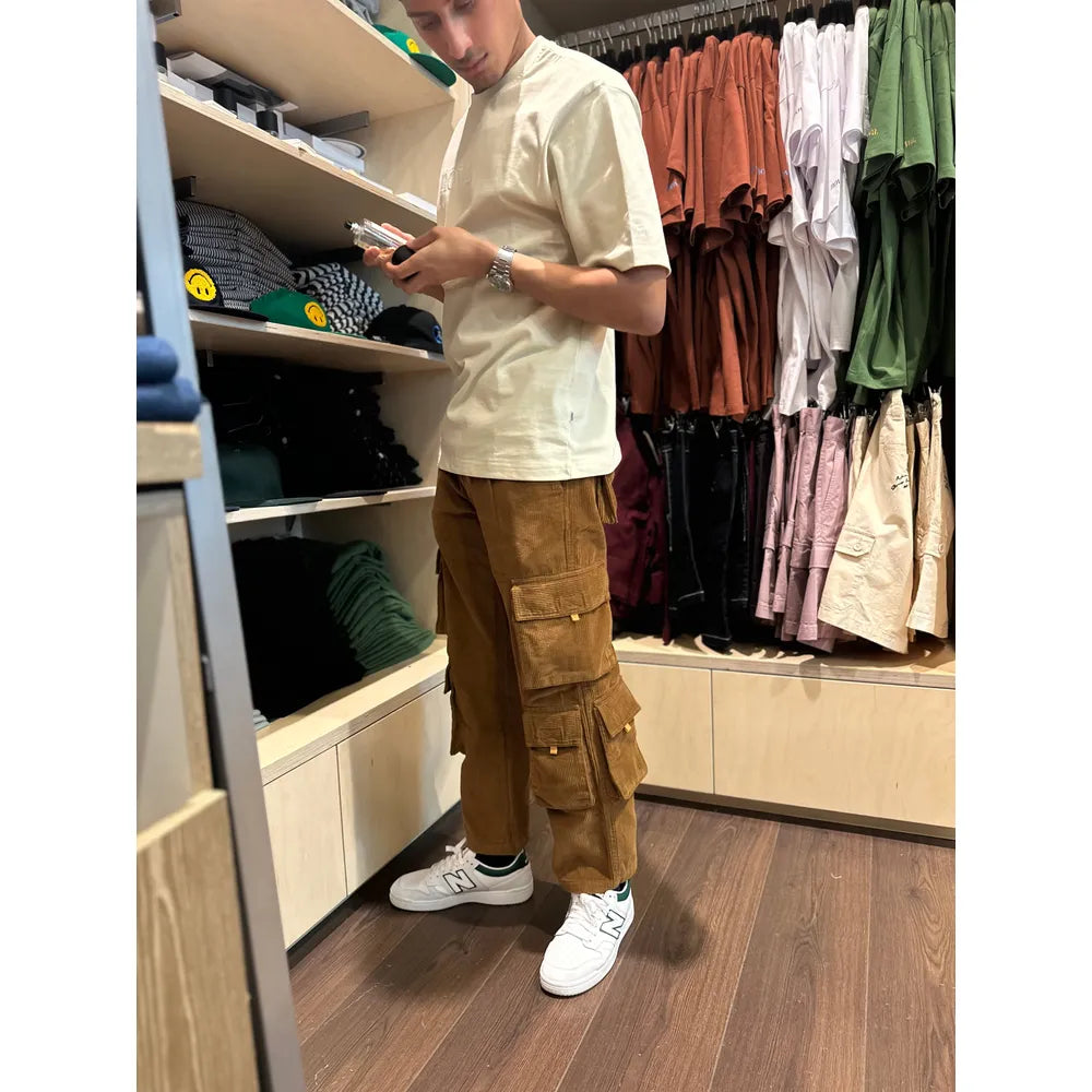 Utility Cargo Trouser - Sap Brown Corduroy