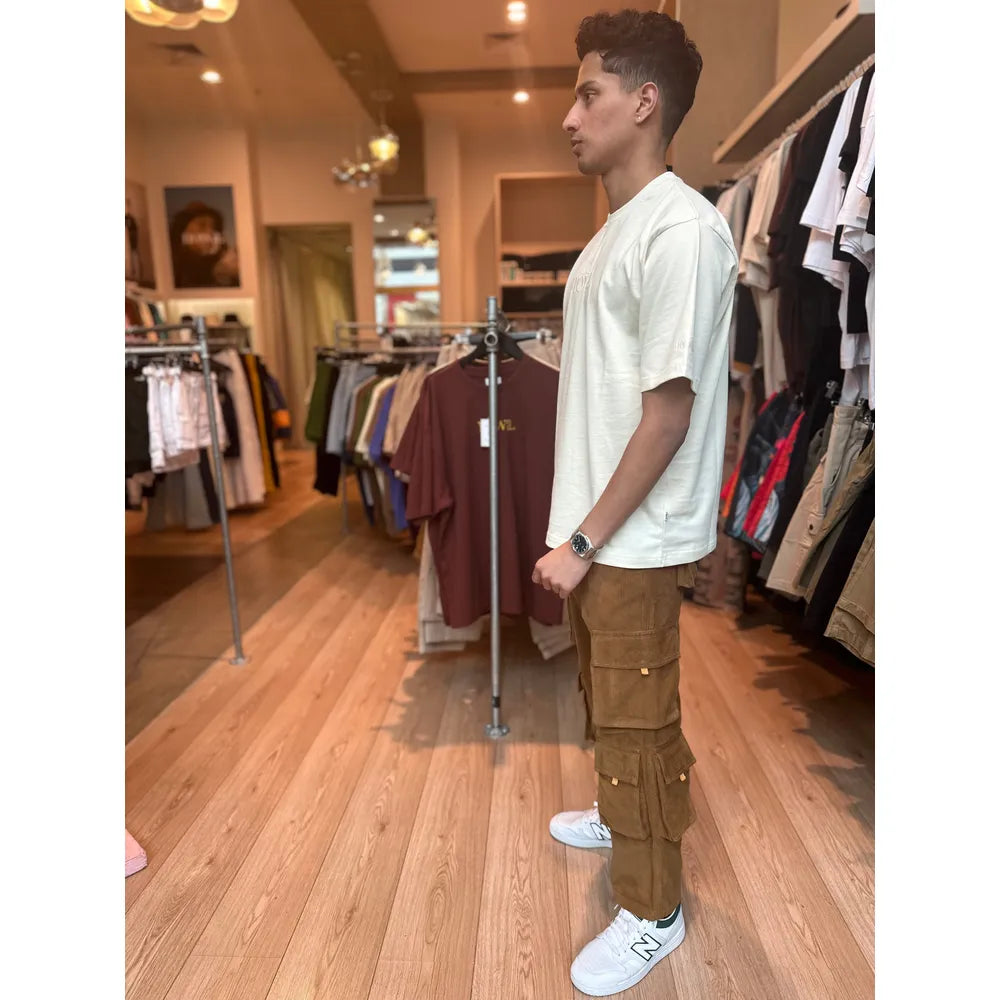 Utility Cargo Trouser - Sap Brown Corduroy