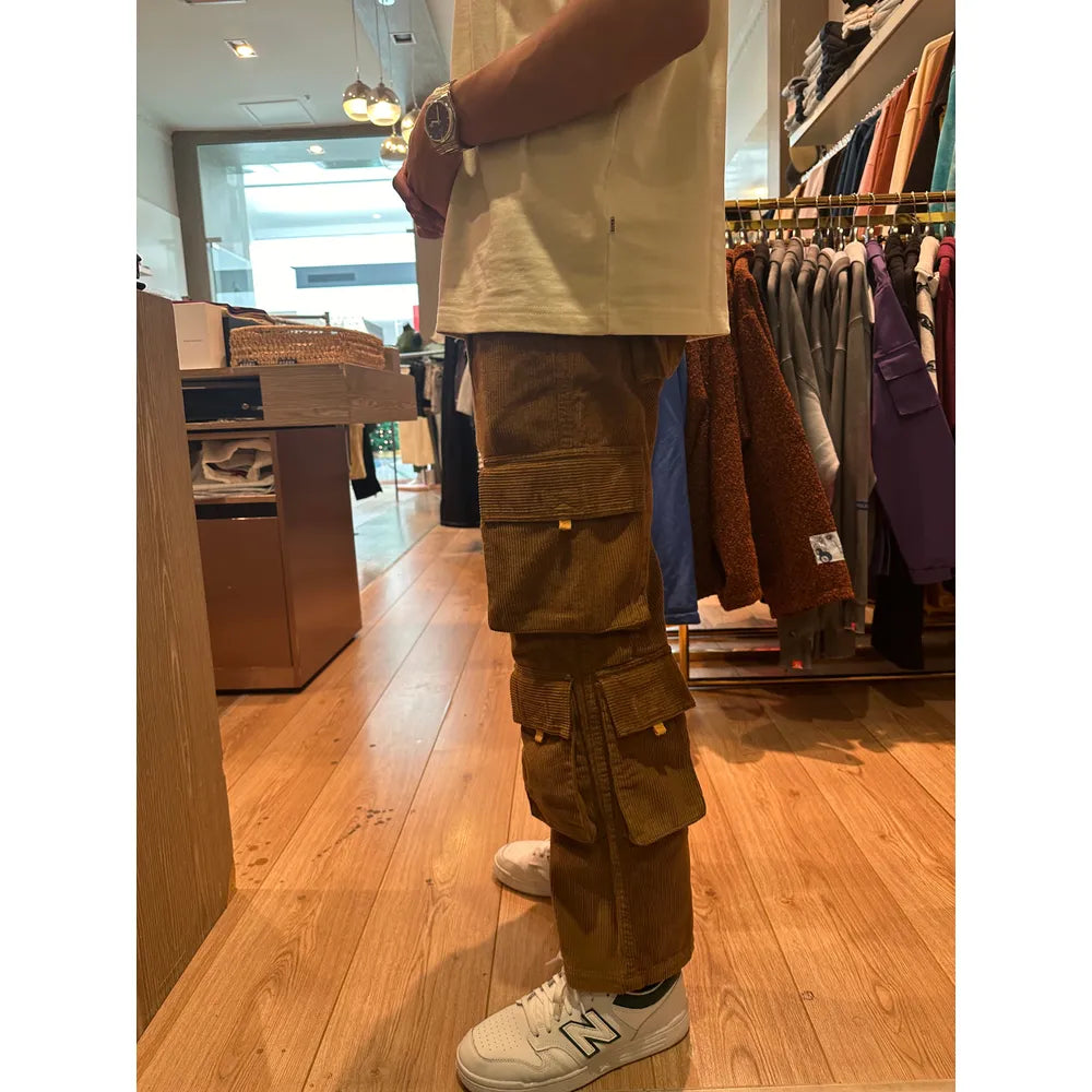 Utility Cargo Trouser - Sap Brown Corduroy