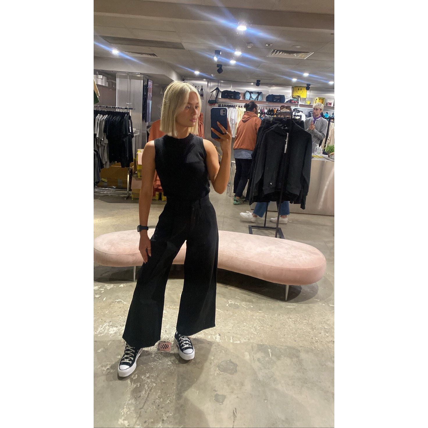 1924 High & Wide Leg Trouser - Char Black