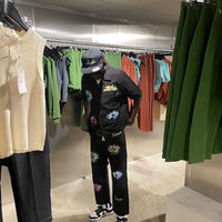 1990 Cropped Relaxed Leg Flower Trouser
