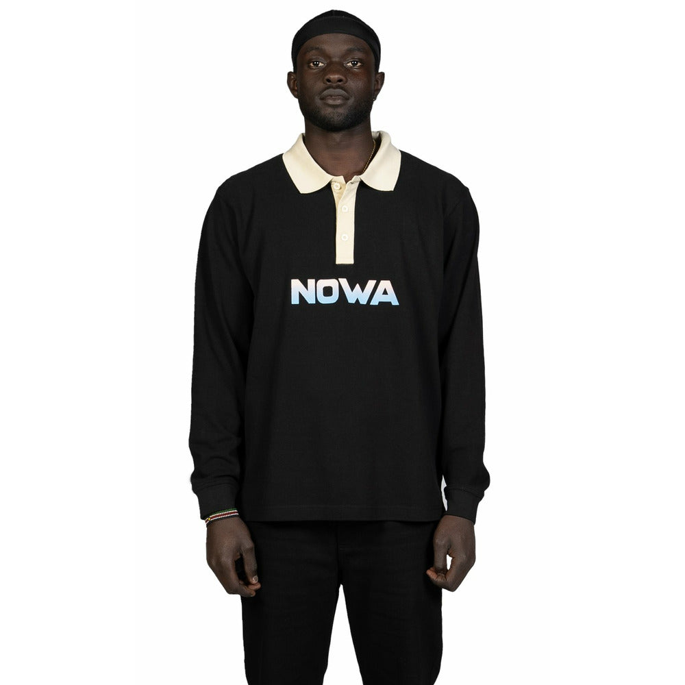 Long Sleeve Polo Shirt Black