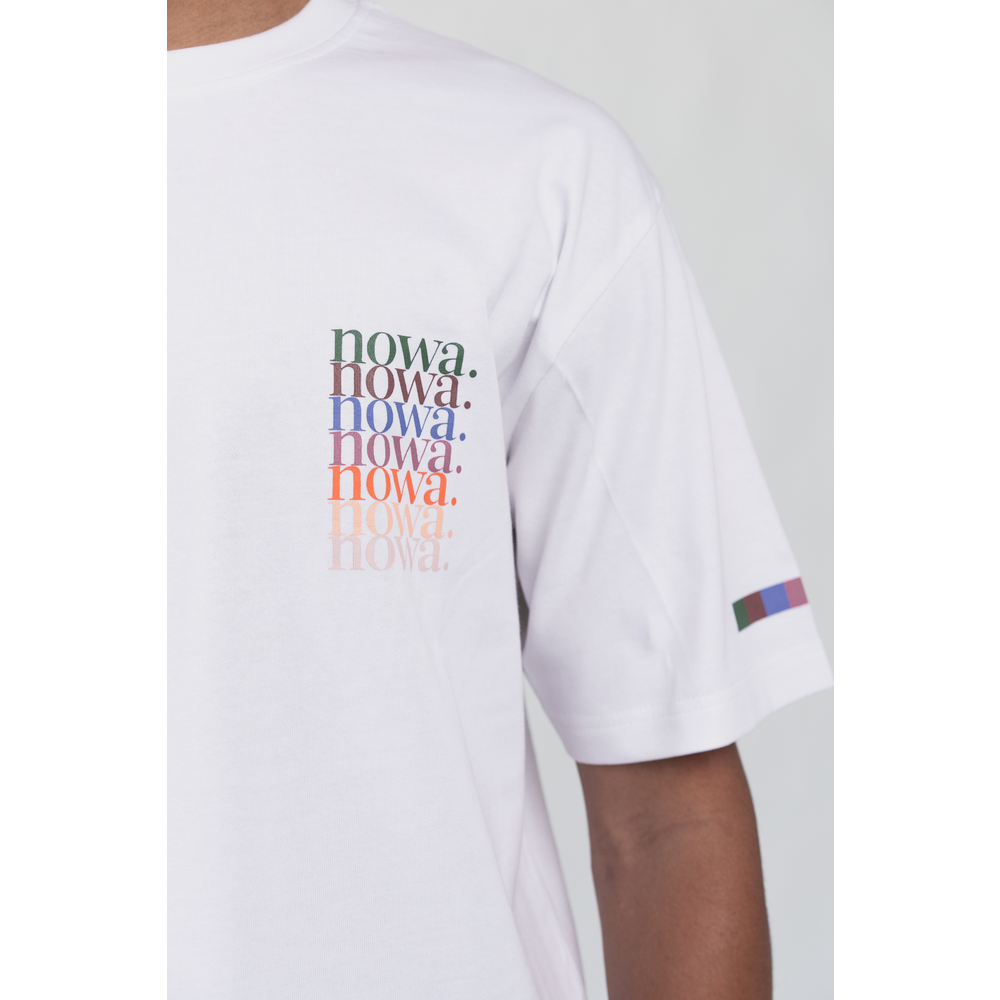 Logo Stacked Tee in White