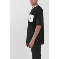 Black Oversized Pocket Tee