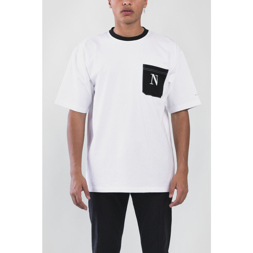 White Oversized Pocket Tee