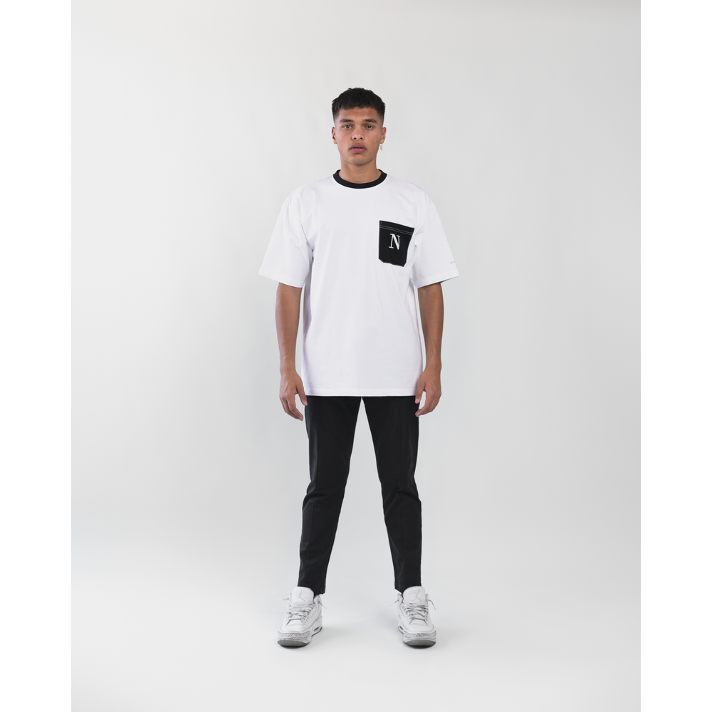 White Oversized Pocket Tee