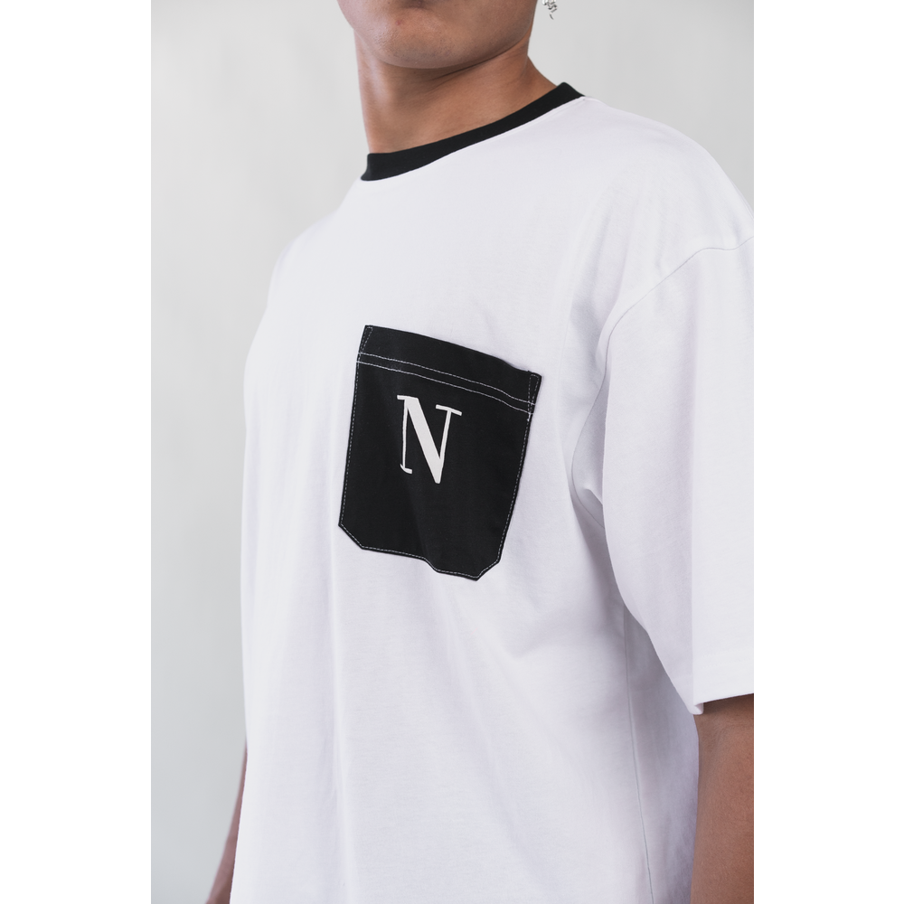 White Oversized Pocket Tee