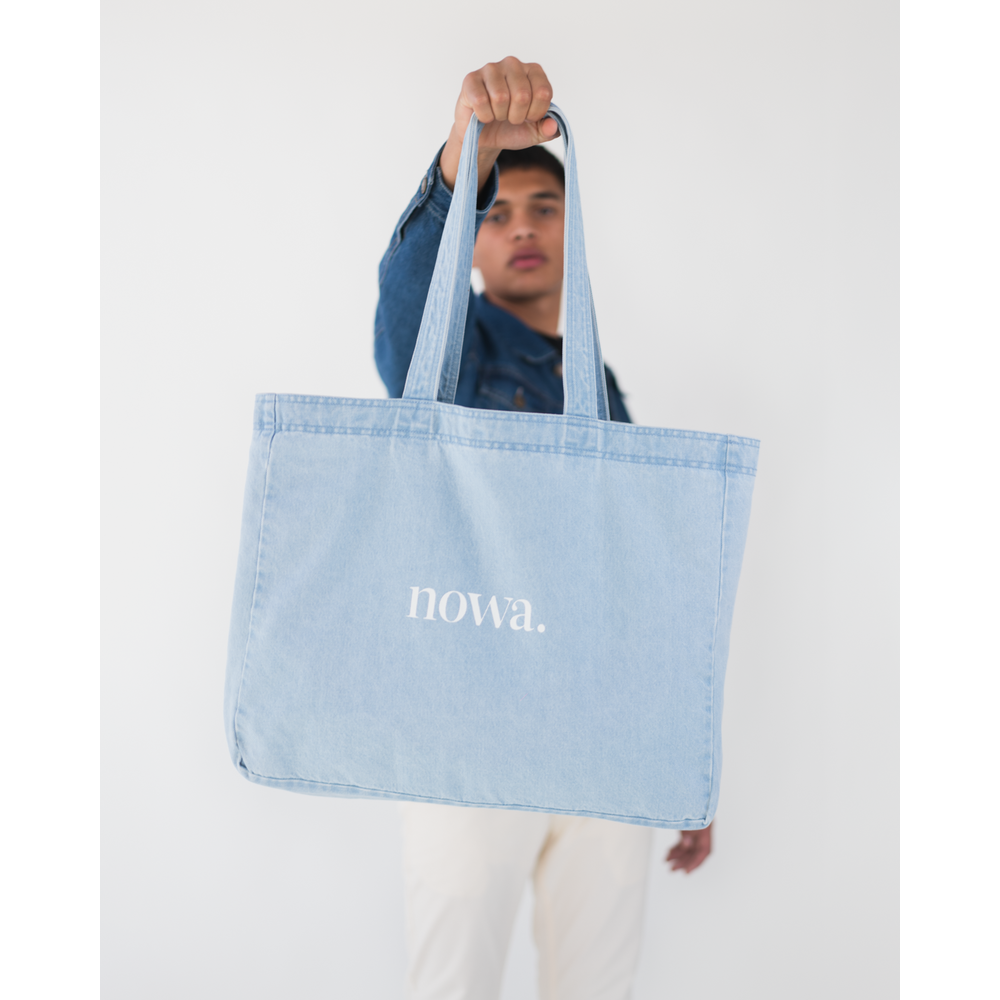Large Denim Tote Bag