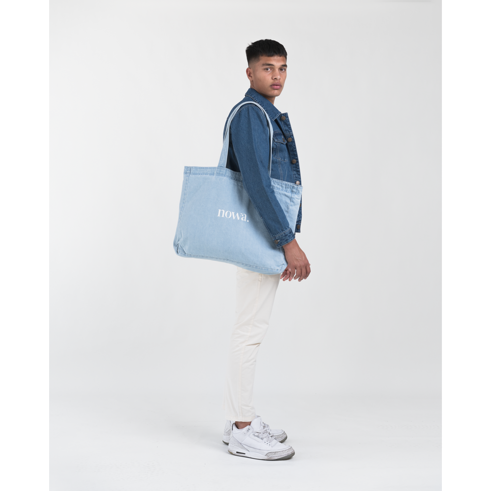 Large Denim Tote Bag