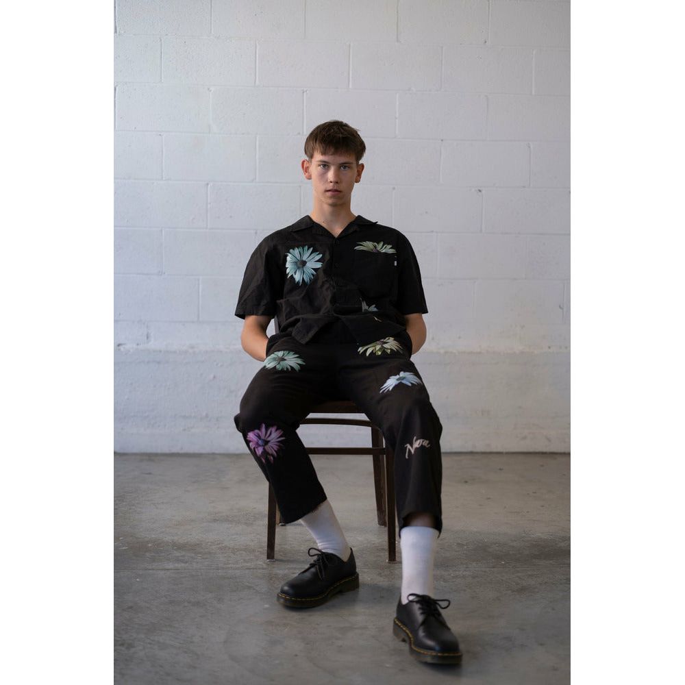 1990 Cropped Relaxed Leg Flower Trouser