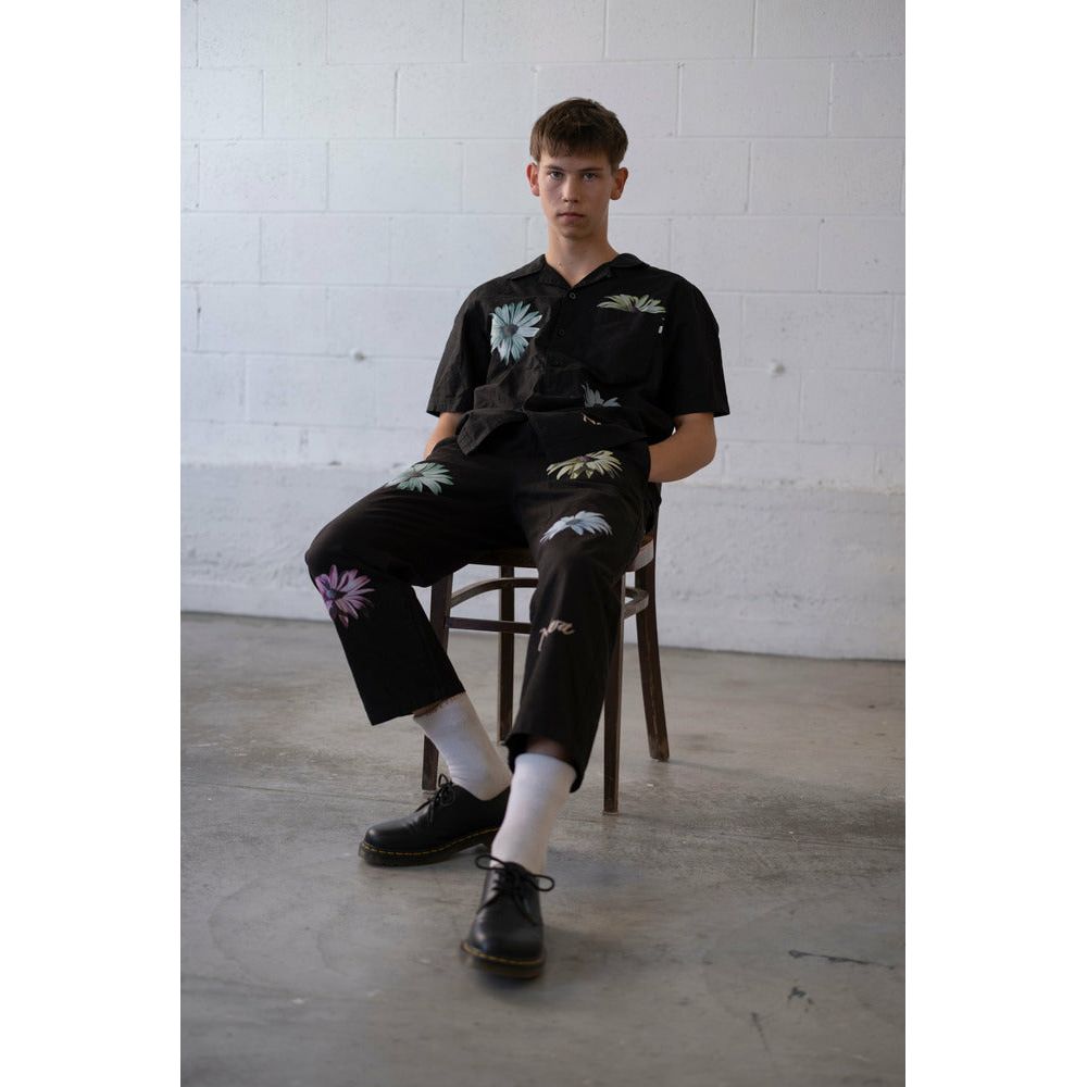 1990 Cropped Relaxed Leg Flower Trouser