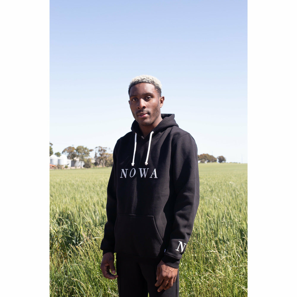 Block Hoodie in Black - nowa.