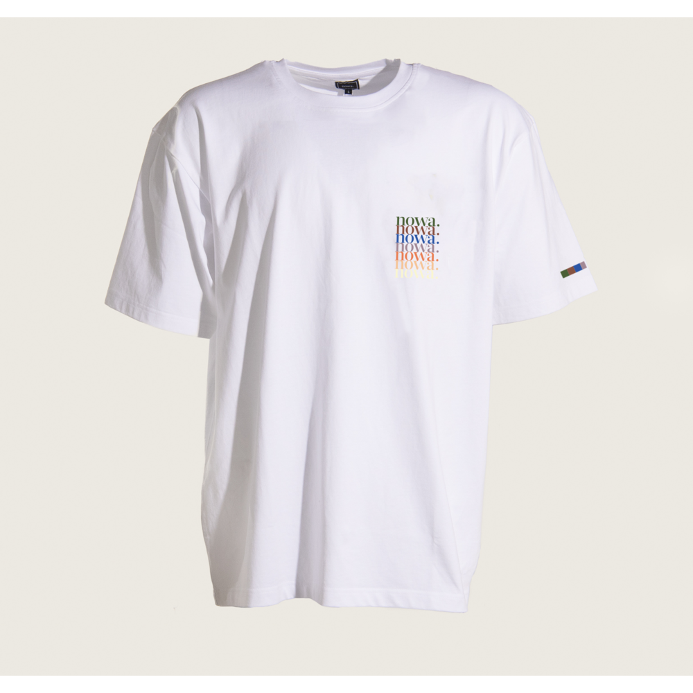 Logo Stacked Tee in White