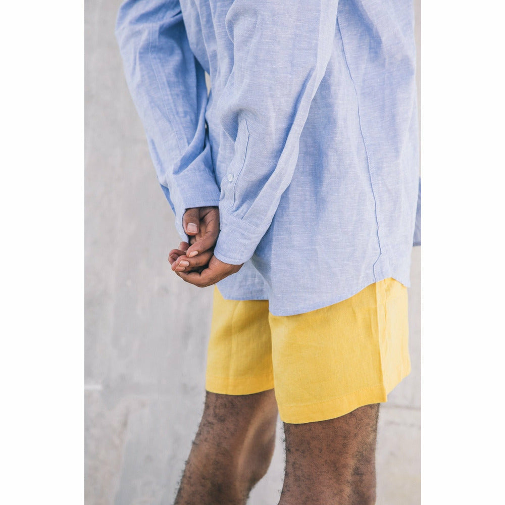 Holiday Linen Shorts - Yellow - nowa.