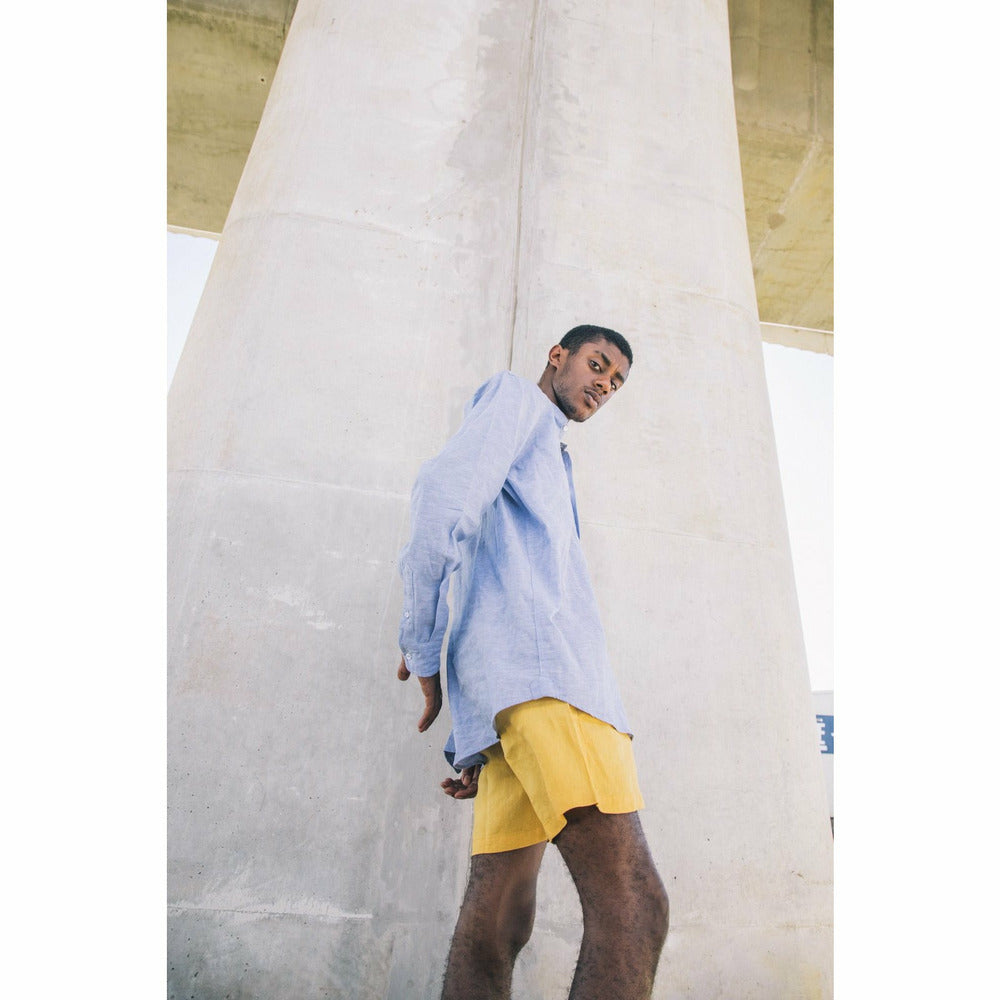 Holiday Linen Shorts - Yellow - nowa.