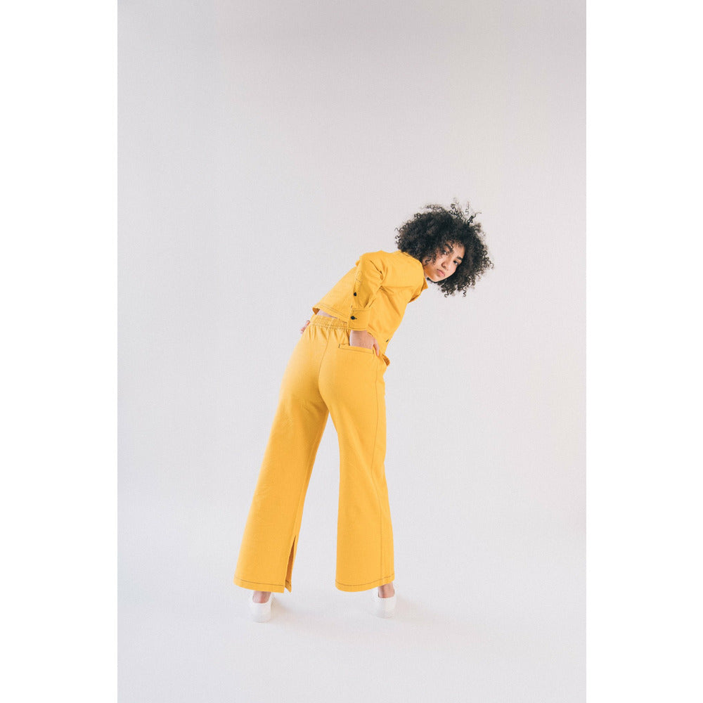 Wide Leg Pants in Honeycomb