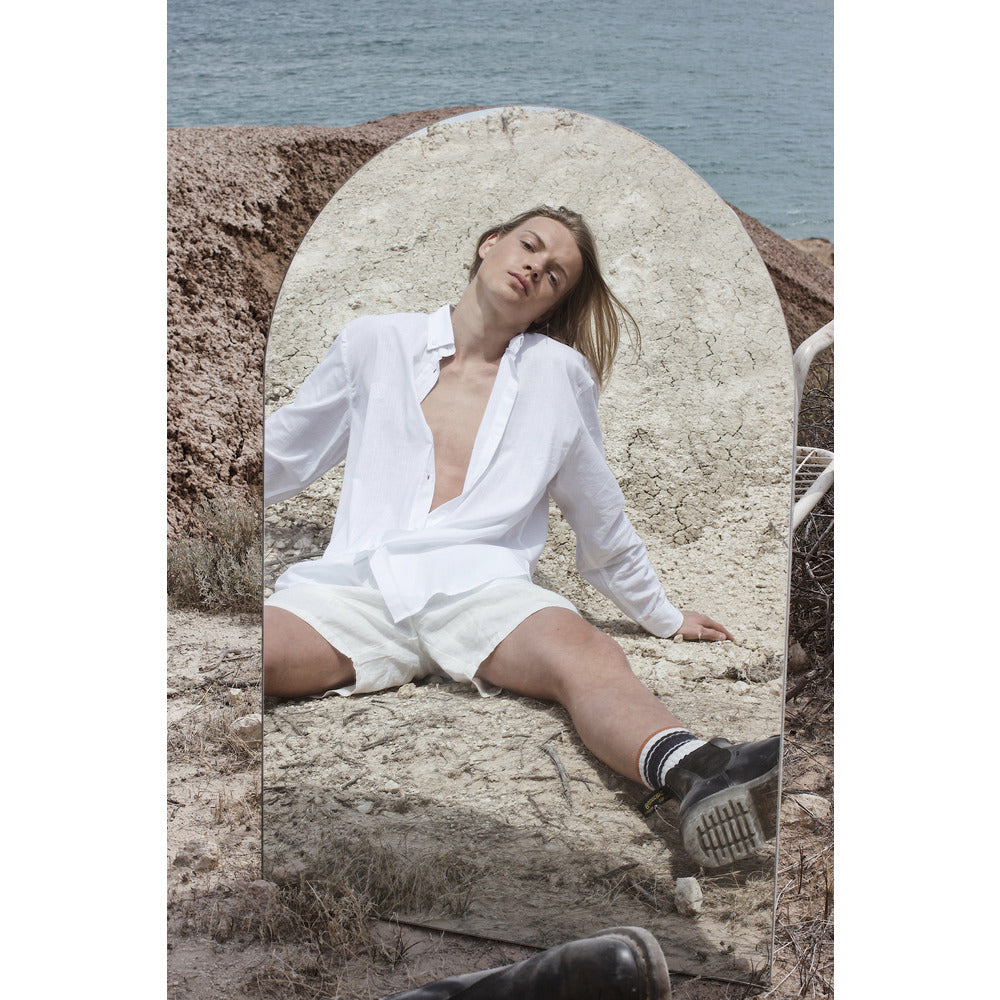 Holiday Linen Shorts - White