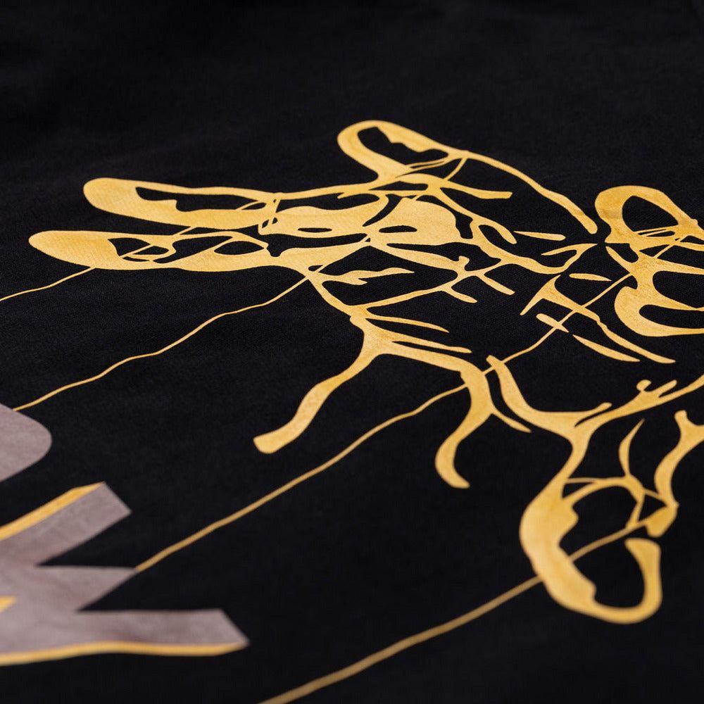 Puppet Hoodie - Meteor Black, Heavy Weight 100% Cotton Fleece - 400GSM