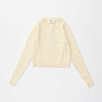 Ribbed Long Sleeve Top in Pearled Ivory