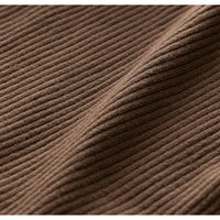 Ribbed Short Sleeve Top in Cocoa